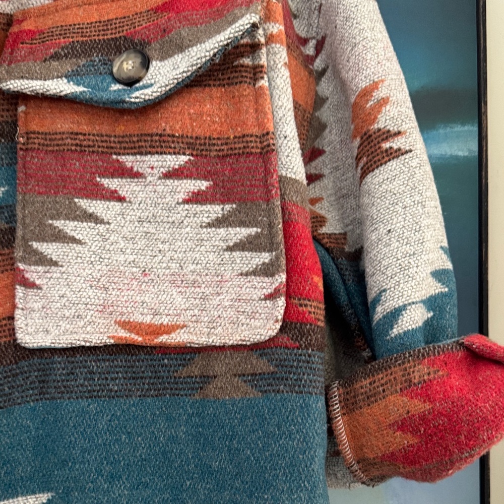 Aztec Patterned Utility Jacket - image 3